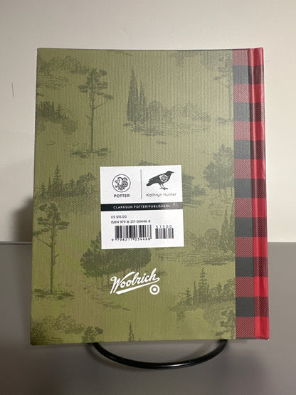 Woolrich Nature Journal Hardcover Green Plaid Spine Blank Lined Notebook