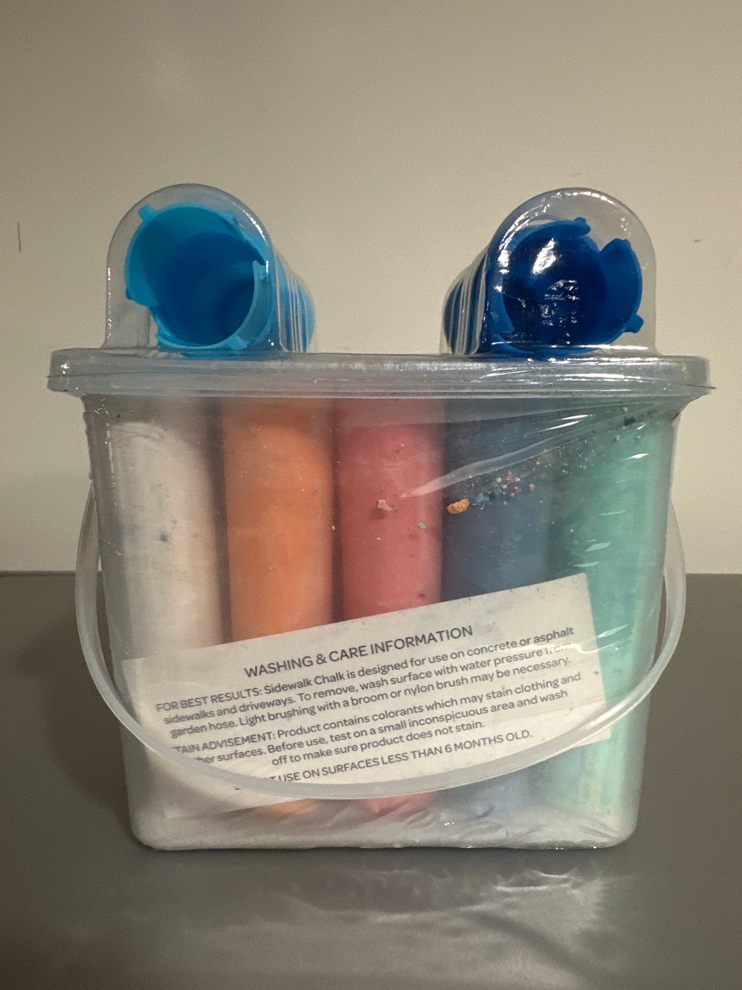 Sidewalk Chalk Bucket 20 pc with 2 Holders - Sun Squad