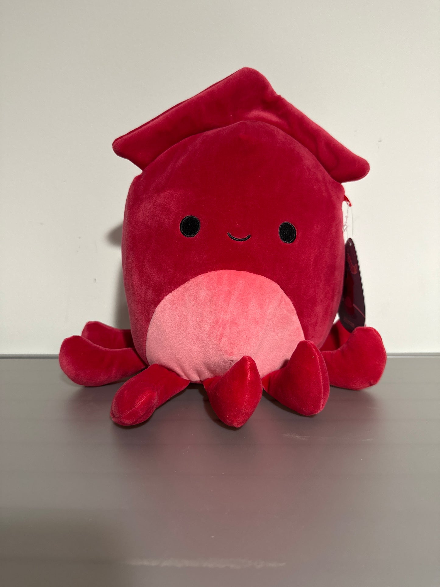 Squishmallow 8 Altman the Squid – Deep Red Plush