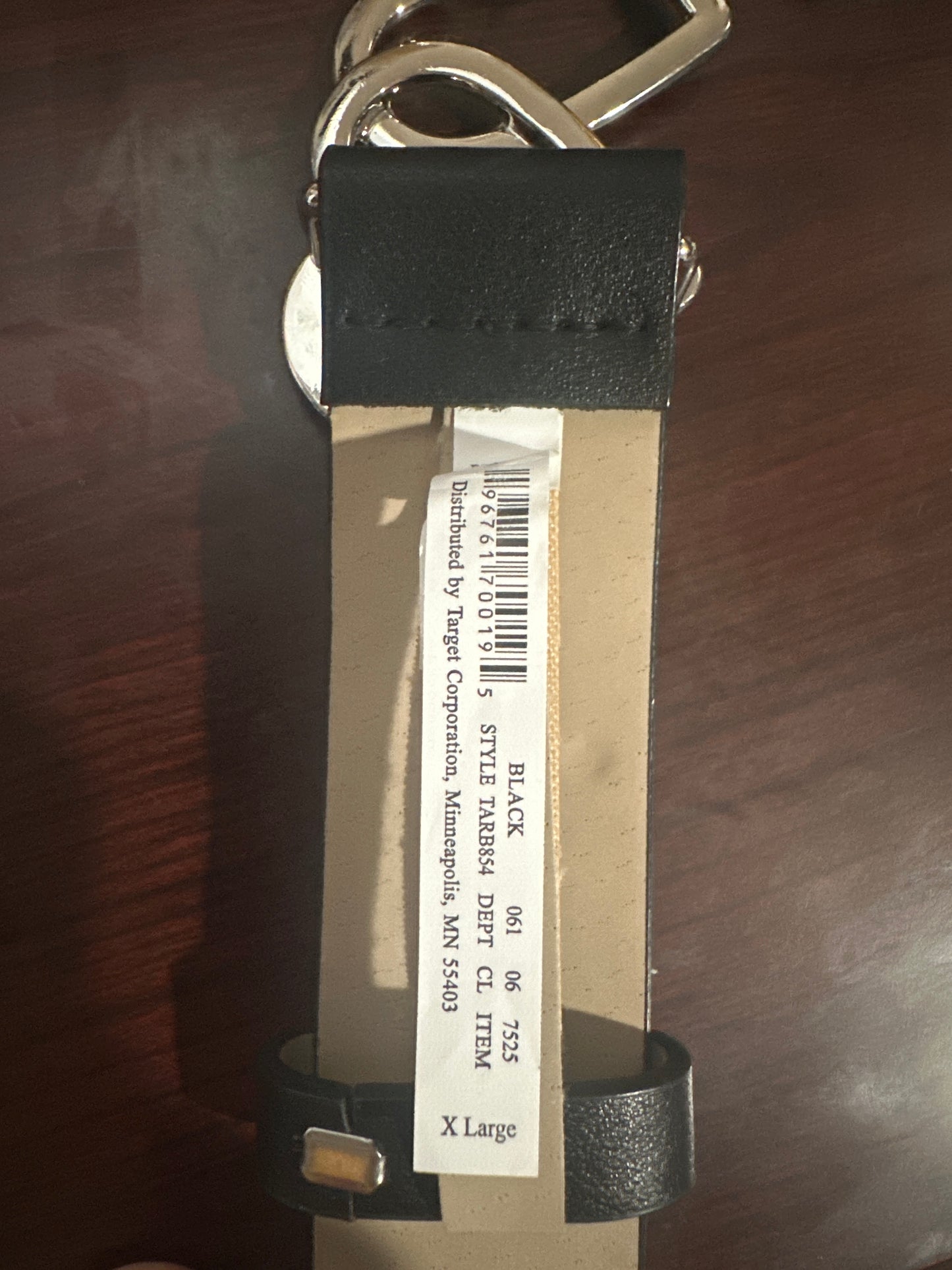 Wild Fable™ Double Heart Buckle Belt – Black Faux Leather (Silver Hardware)