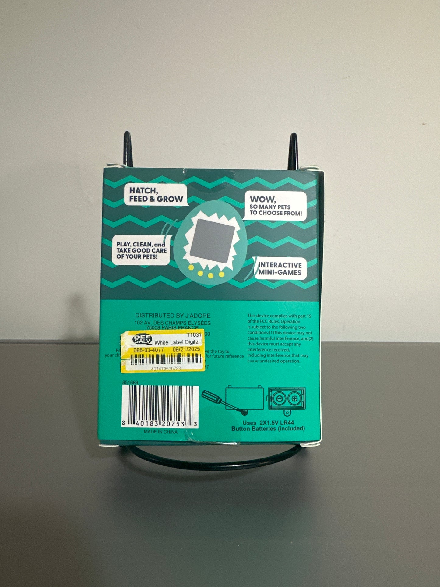 Digital Pet in My Pocket Virtual Pet Toy Keychain with Mini Games (Batteries Included)