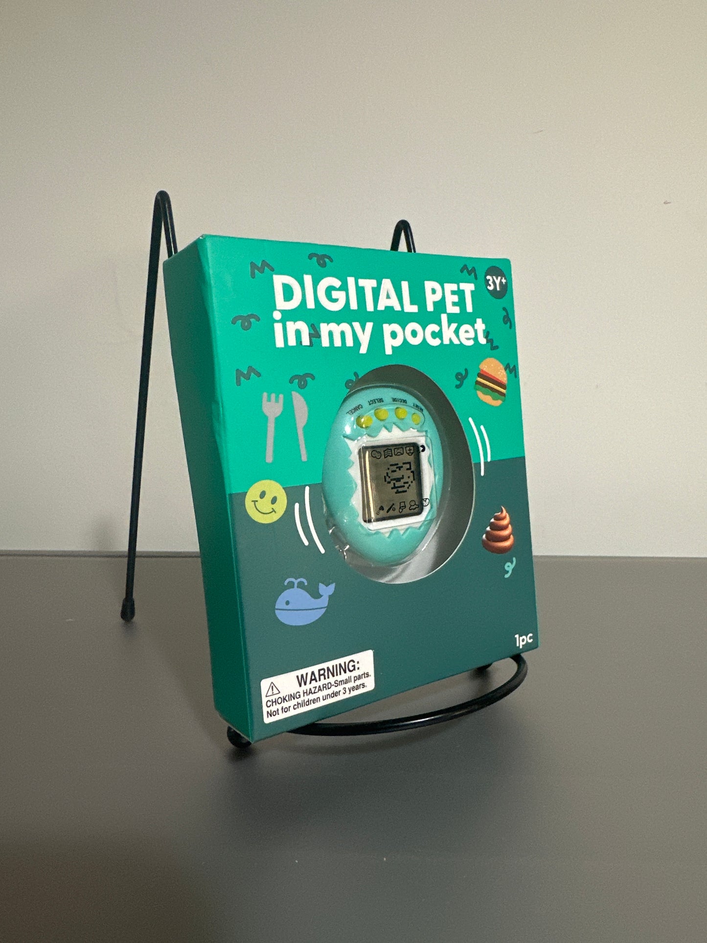Digital Pet in My Pocket Virtual Pet Toy Keychain with Mini Games (Batteries Included)