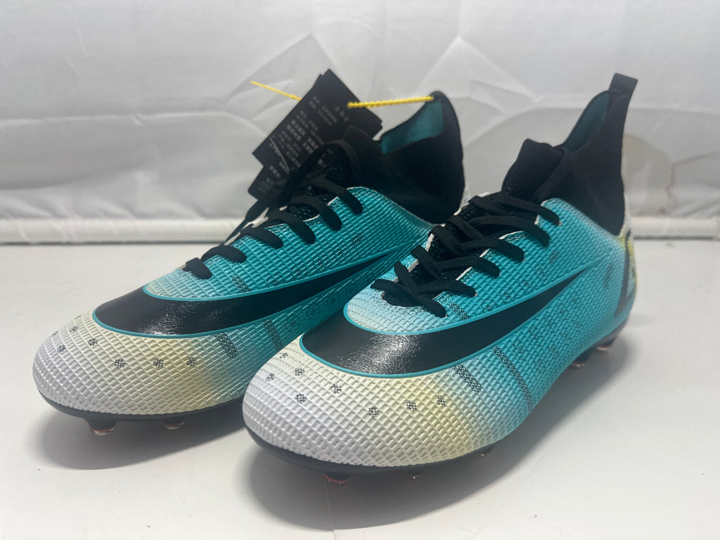Wejiess AG Soccer Cleats Men's Size 8 (EU 42) Turquoise Black Football Boots