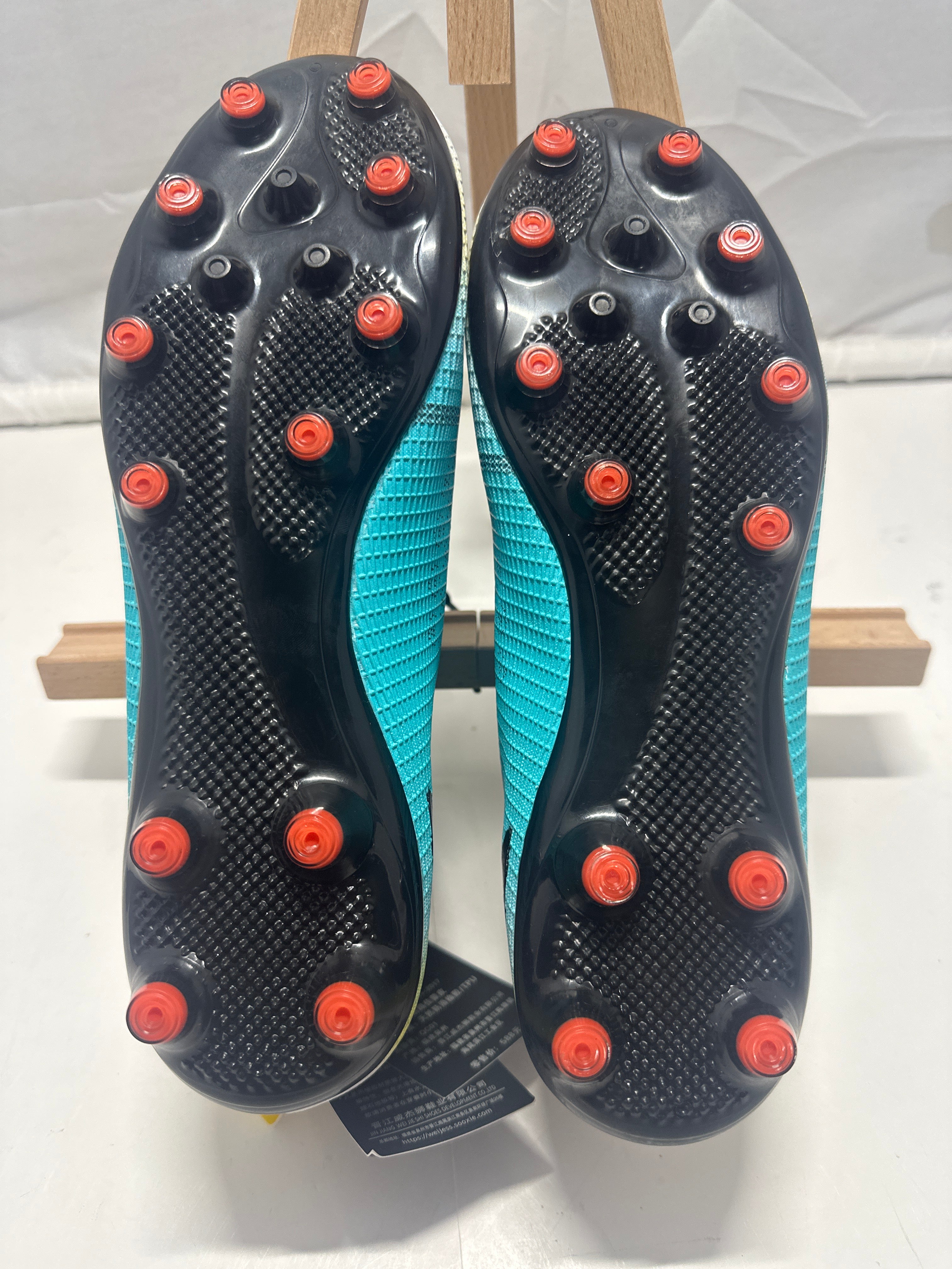 Wejiess AG Soccer Cleats Men's Size 8 (EU 42) Turquoise Black Football Boots