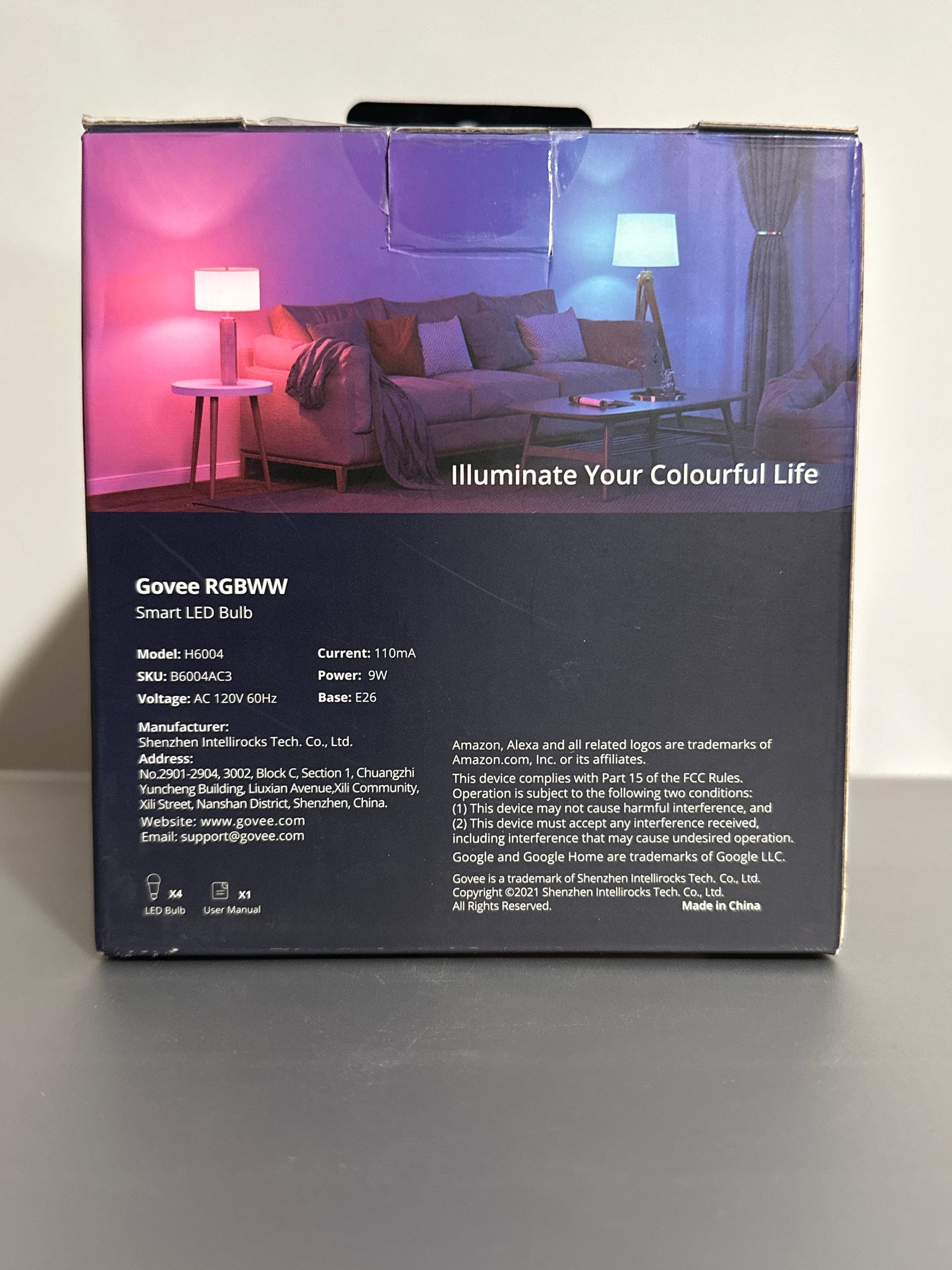 Govee RGBWW Smart LED Bulb (4-Pack)