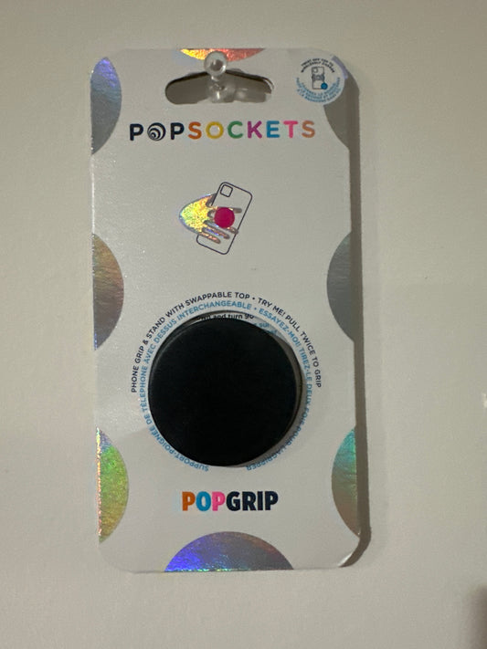 PopSockets PopGrip – Solid Black Swappable Phone Grip
