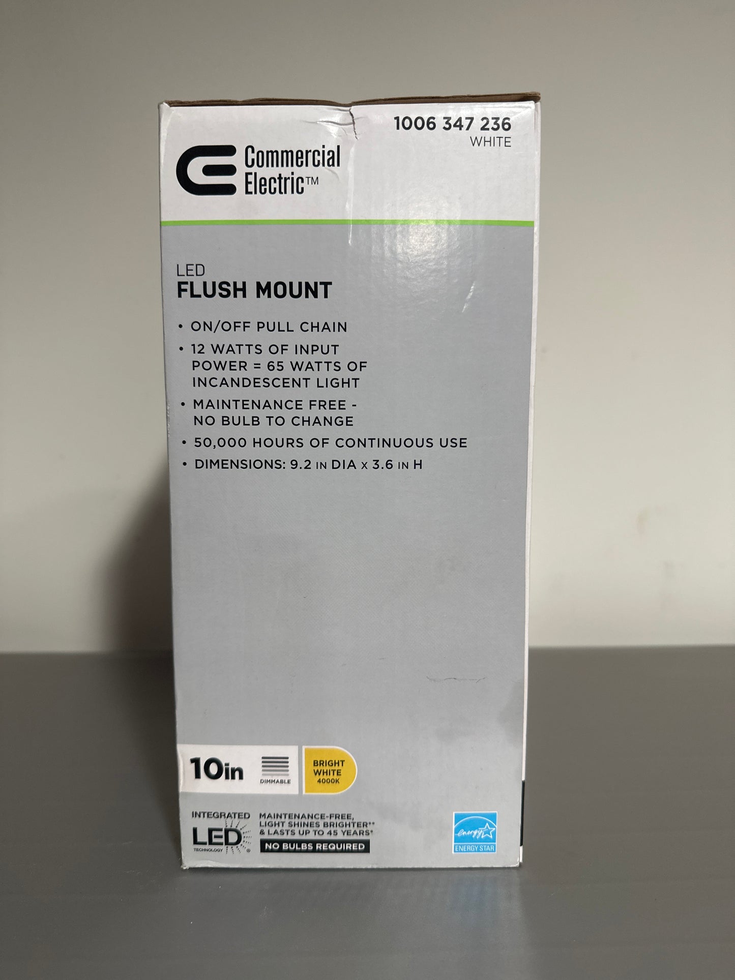 Commercial Electric LED Flush Mount Ceiling Light with Pull Chain