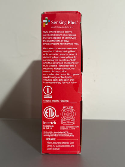 Universal Security Instruments 2-in-1 Smoke & Fire Alarm – Hardwired w/ 10-Year