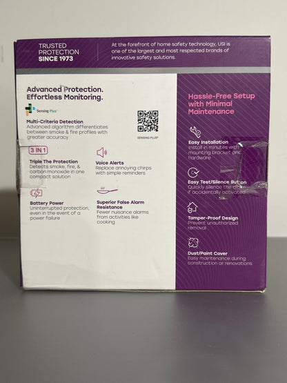 Universal Security Instruments 3-in-1 Combo Smoke, Fire, & Carbon Monoxide