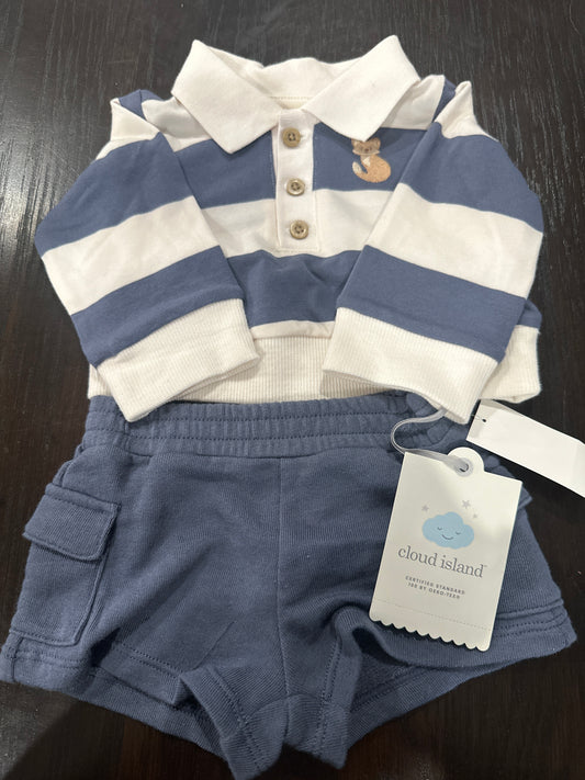Cloud Island™ Baby Knit Top & Shorts Outfit Set – 2-Piece
