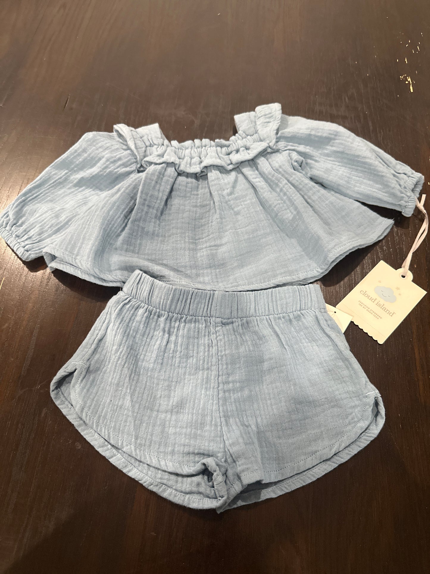 Cloud Island® Baby 2-Piece Gauze Outfit Set