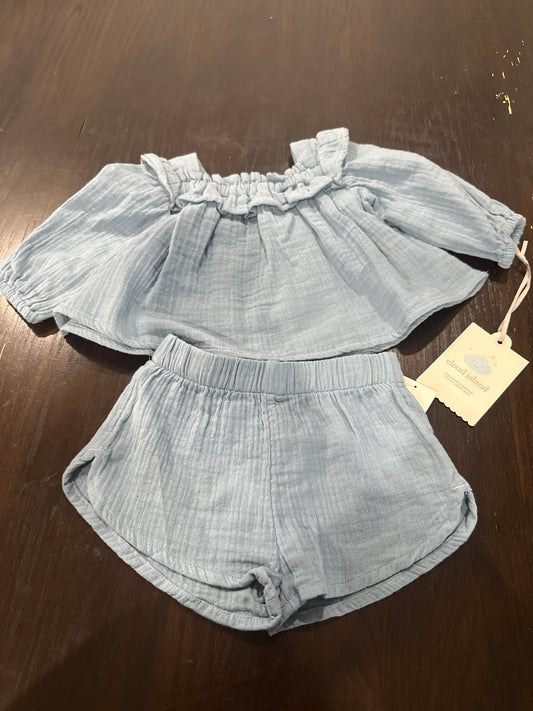 Cloud Island® Baby 2-Piece Gauze Outfit Set