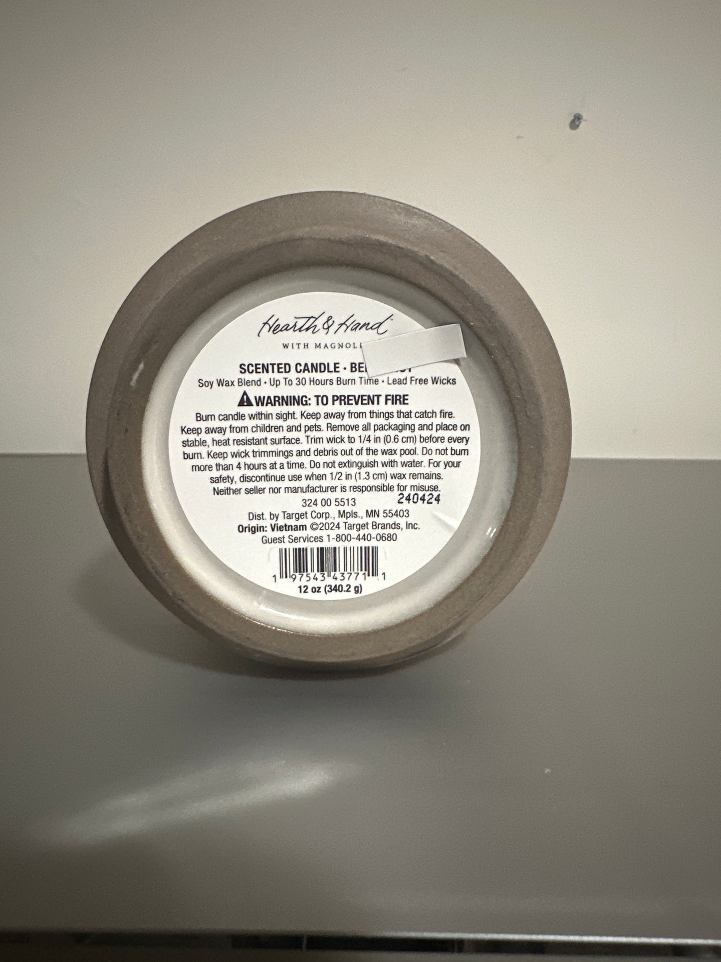 Hearth & Hand™ with Magnolia Bergamot Scented Soy Candle – 12 oz