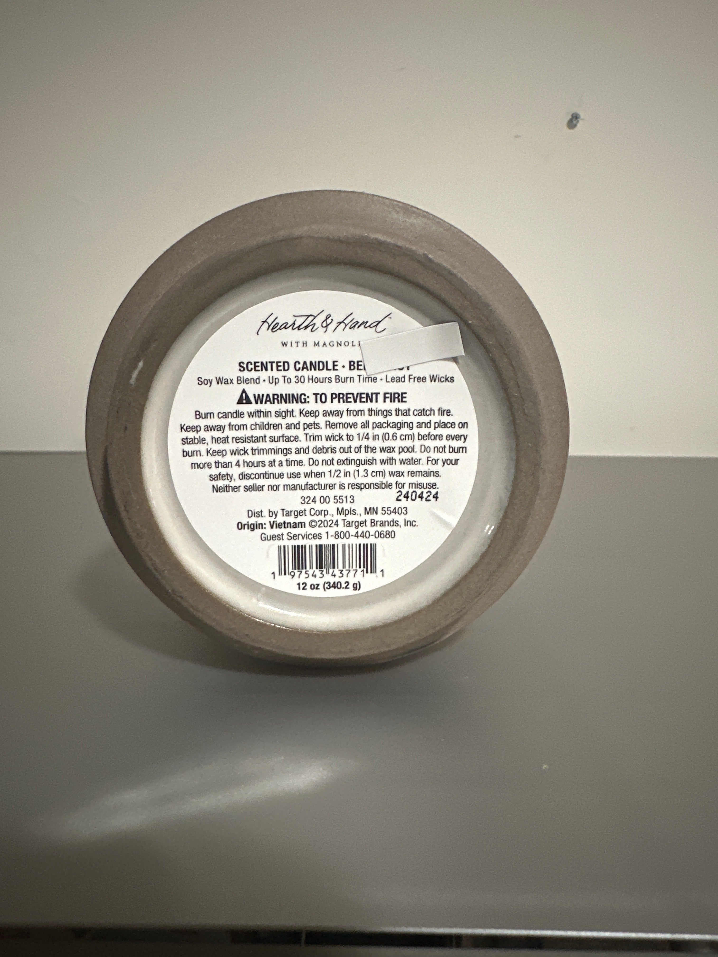 Hearth & Hand™ with Magnolia Bergamot Scented Soy Candle – 12 oz