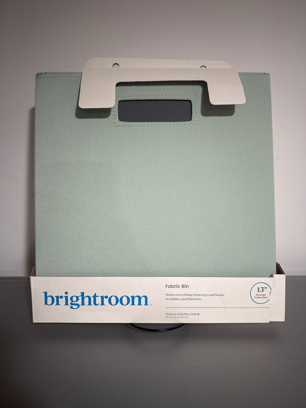 Brightroom™ Fabric Storage Bin – 13" Cube Organizer (Mint Green)