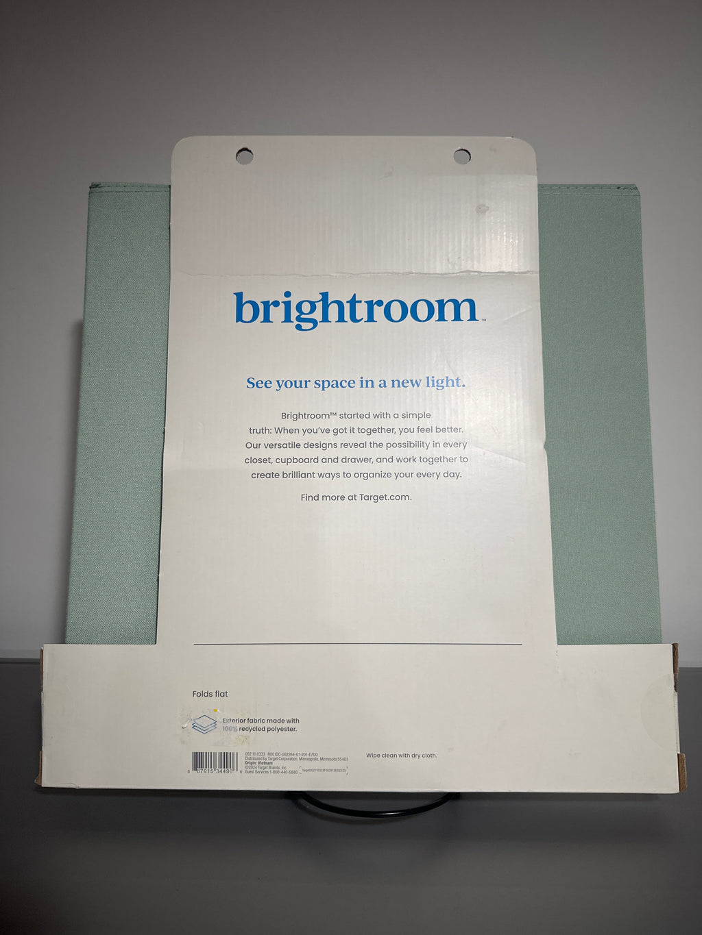 Brightroom™ Fabric Storage Bin – 13" Cube Organizer (Mint Green)