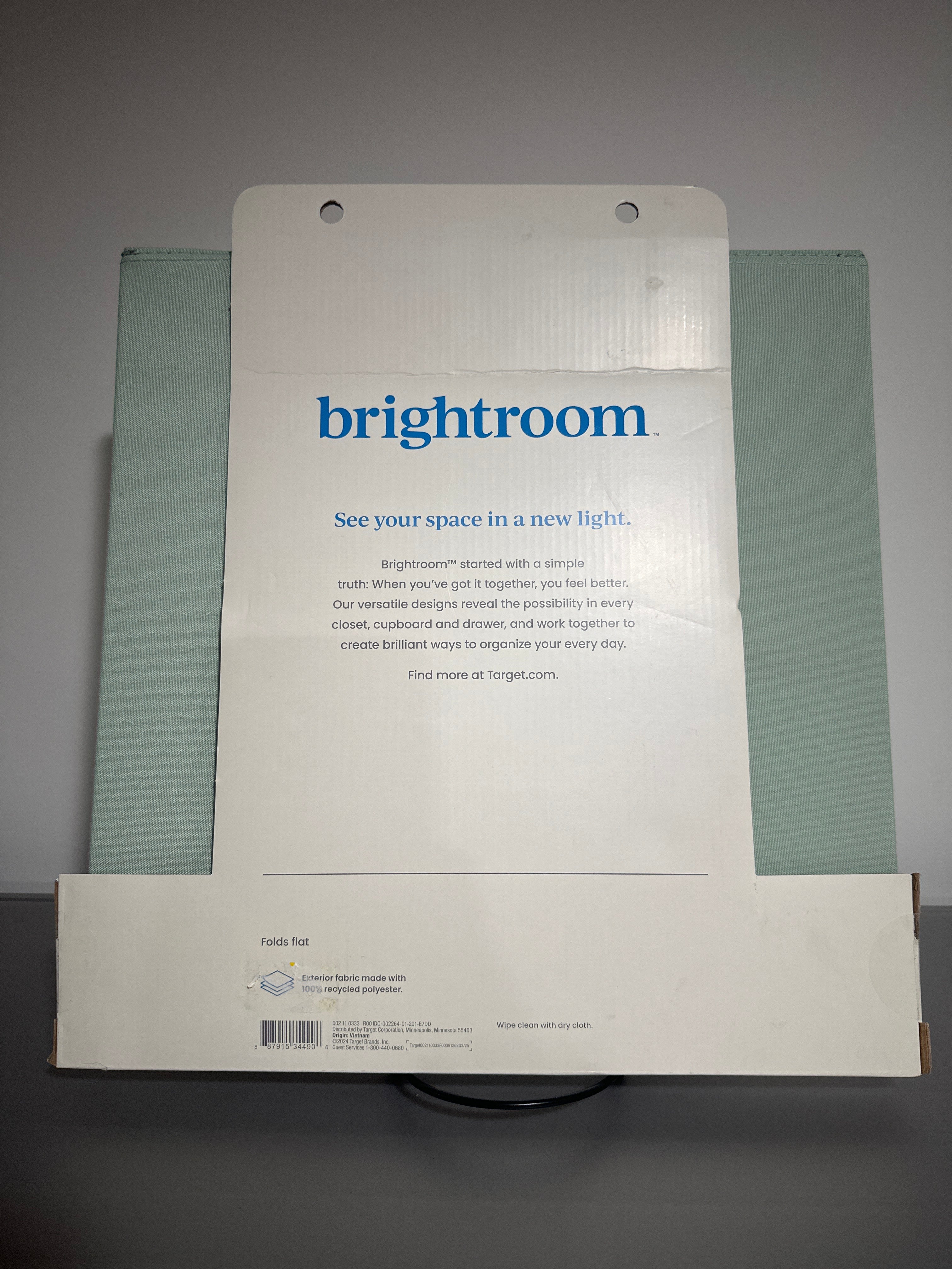 Brightroom™ Fabric Storage Bin – 13" Cube Organizer (Mint Green)
