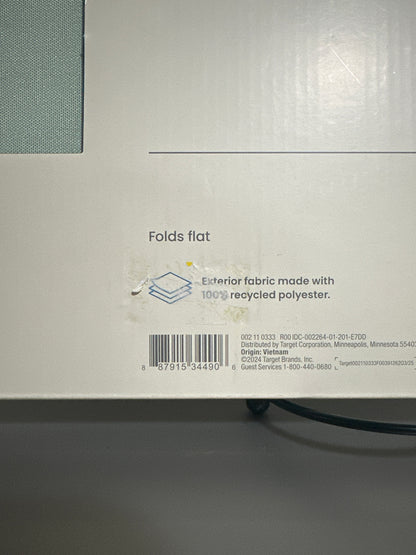 Brightroom™ Fabric Storage Bin – 13" Cube Organizer (Mint Green)