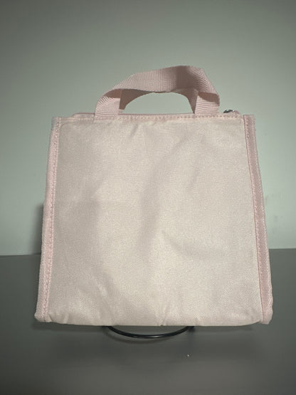 Deal Worthy Insulated Lunch Bag Pink Reusable Soft Cooler Zipper Tote