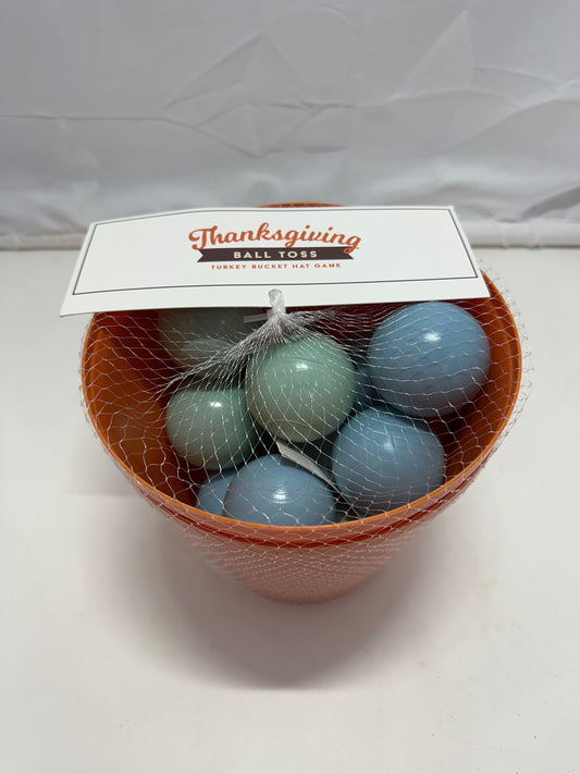 Thanksgiving Ball Toss Turkey Bucket Hat Game