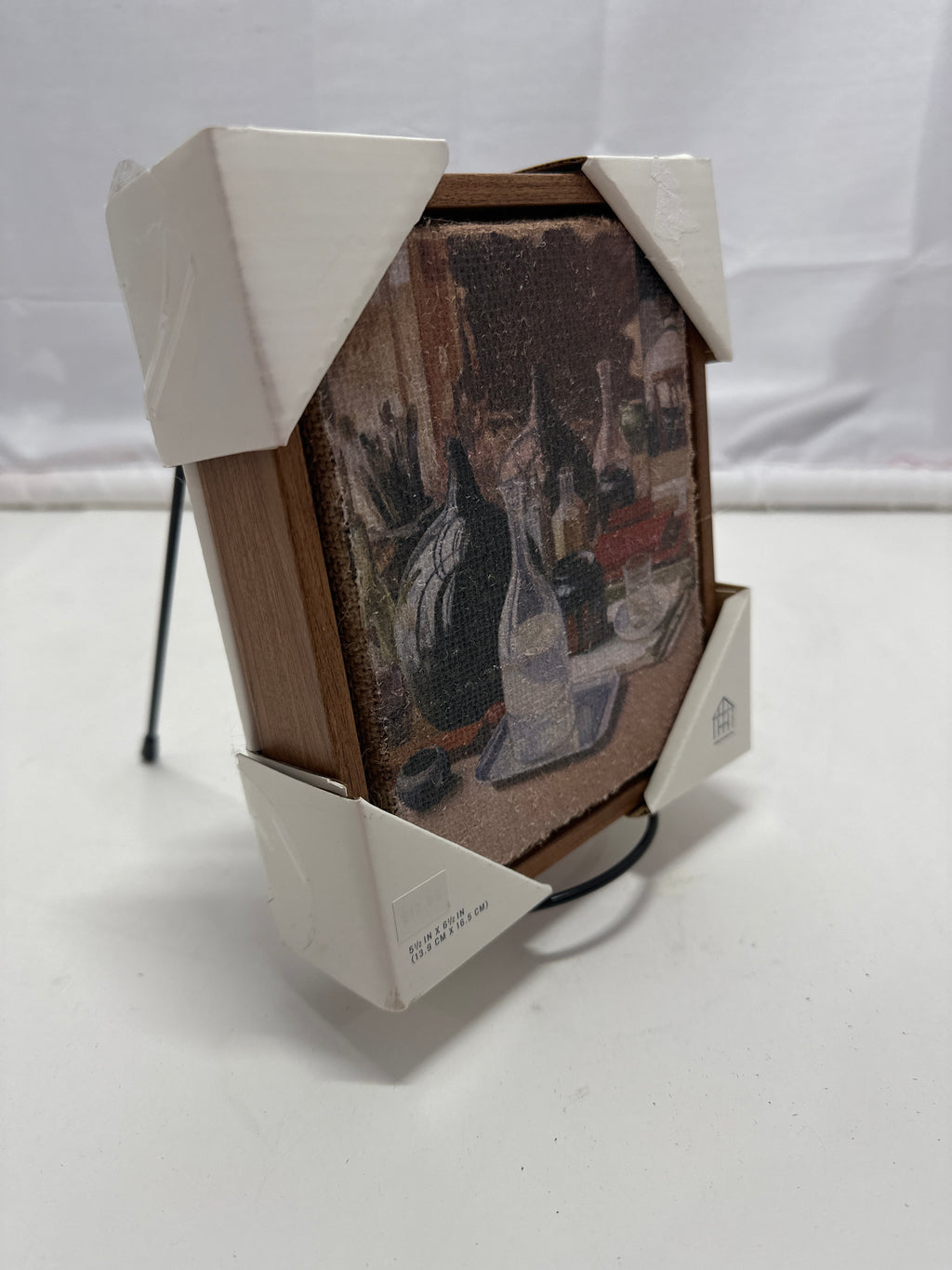 Hearth & Hand with Magnolia 6.5x5.5 Vertical Still Life Bottle Framed Burlap Art