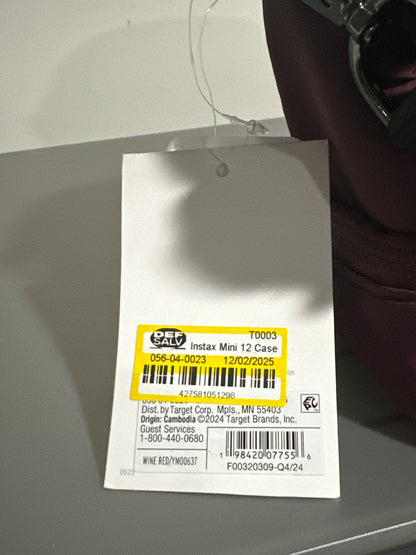 heyday™ Camera Case for Fujifilm Instax Mini 12 – Wine Red