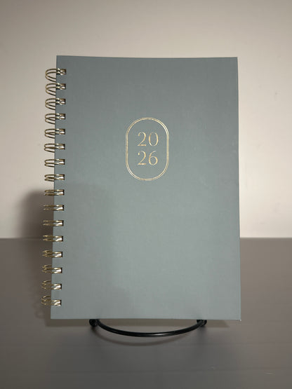 Sugar Paper Essentials 2026 Spiral Planner | Minimalist Weekly & Monthly Planner | Gold Foil Hardcover