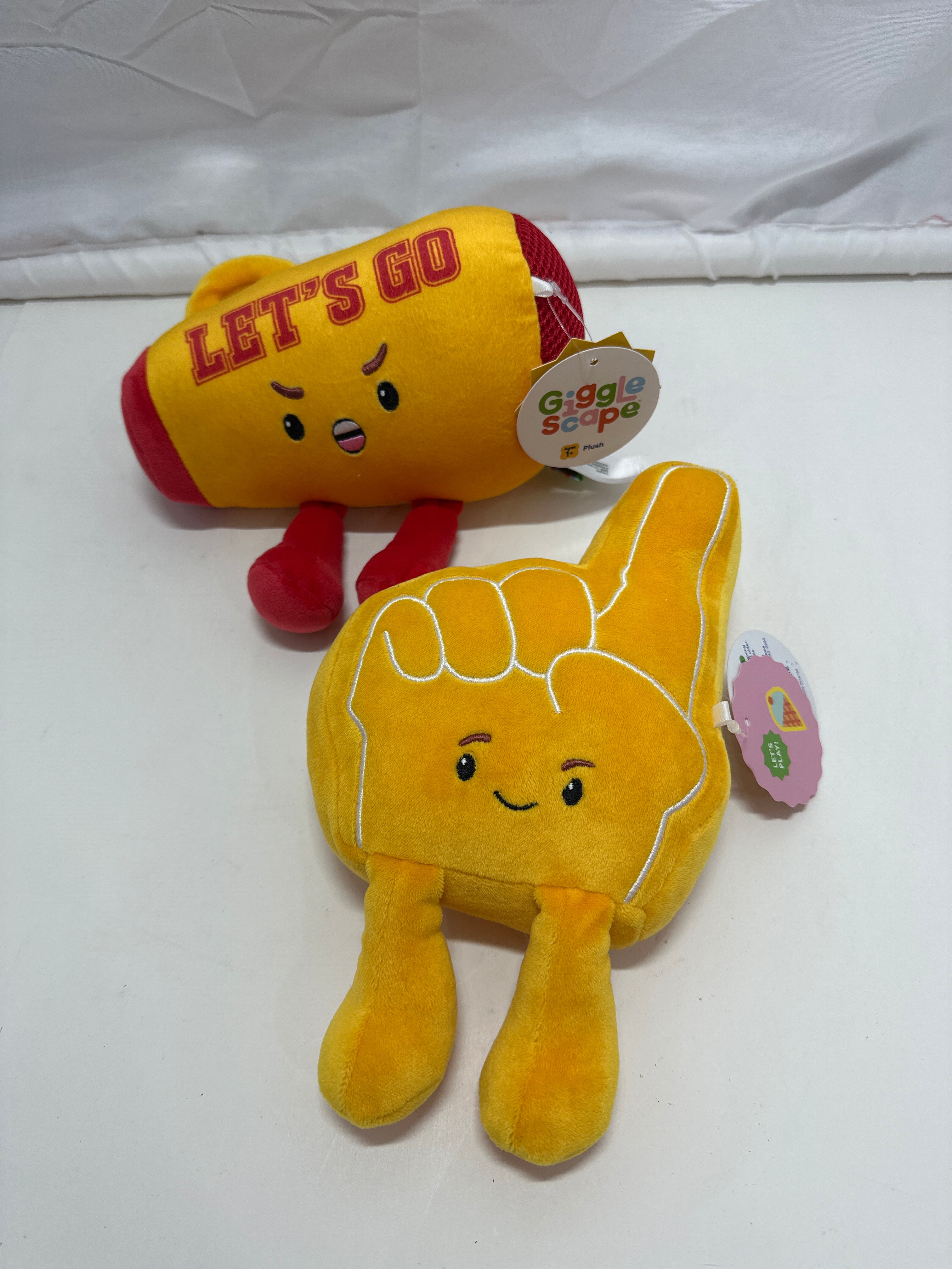 Let’s Go Megaphone & Foam Finger Plush Toy Set - Yellow