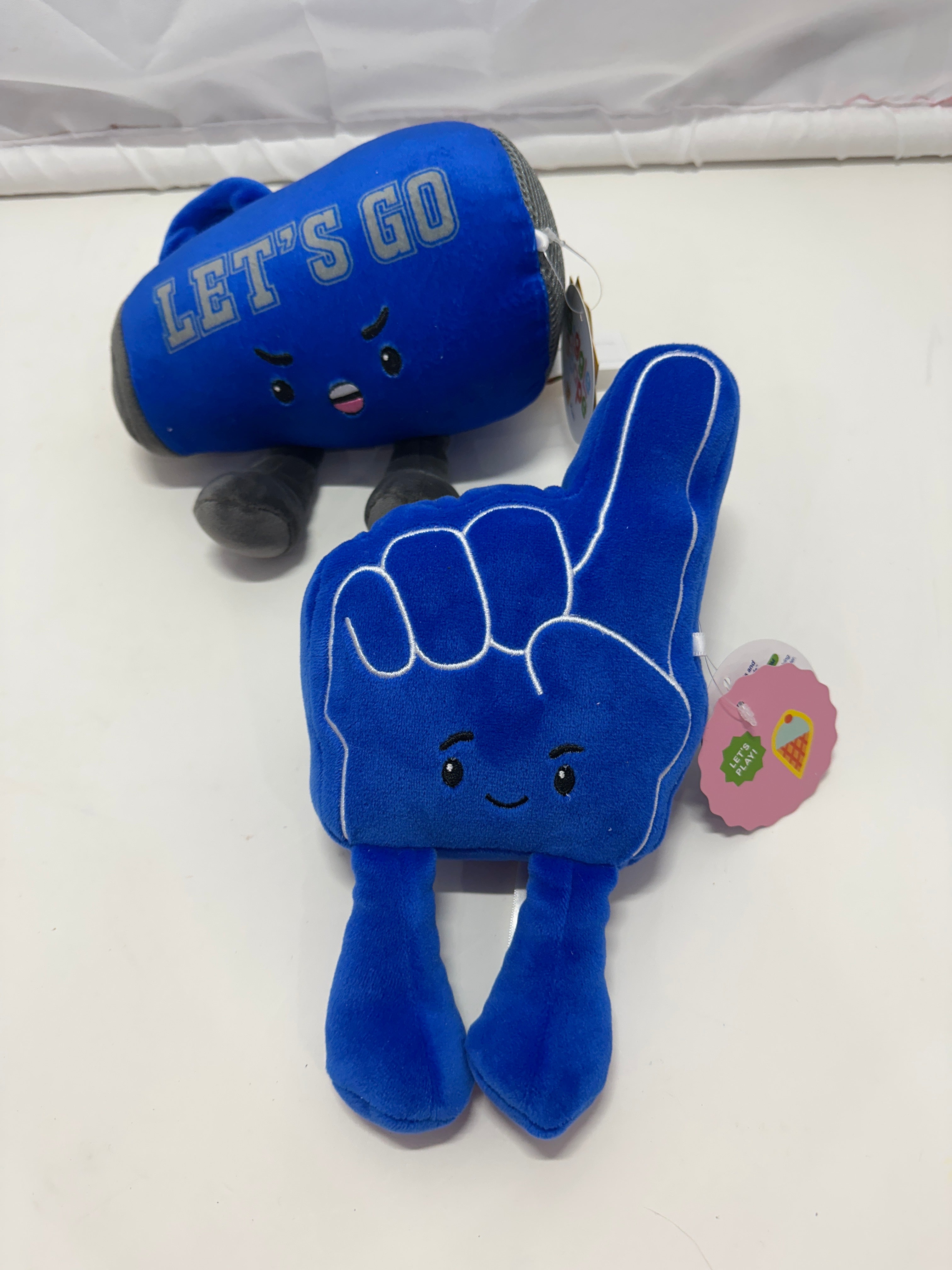 Let’s Go Megaphone & Foam Finger Plush Toy Set - Blue