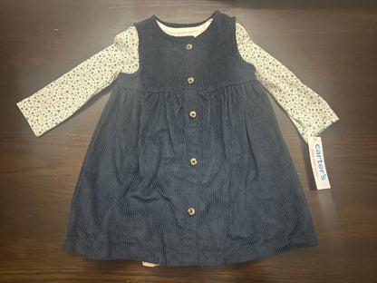 Carter’s® 2-Piece Baby Girl Corduroy Dress & Floral Long Sleeve Bodysuit Set