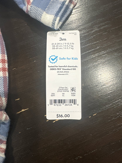 Carter’s® Baby Boys 2-Piece Plaid Bodysuit & Corduroy Pants Set