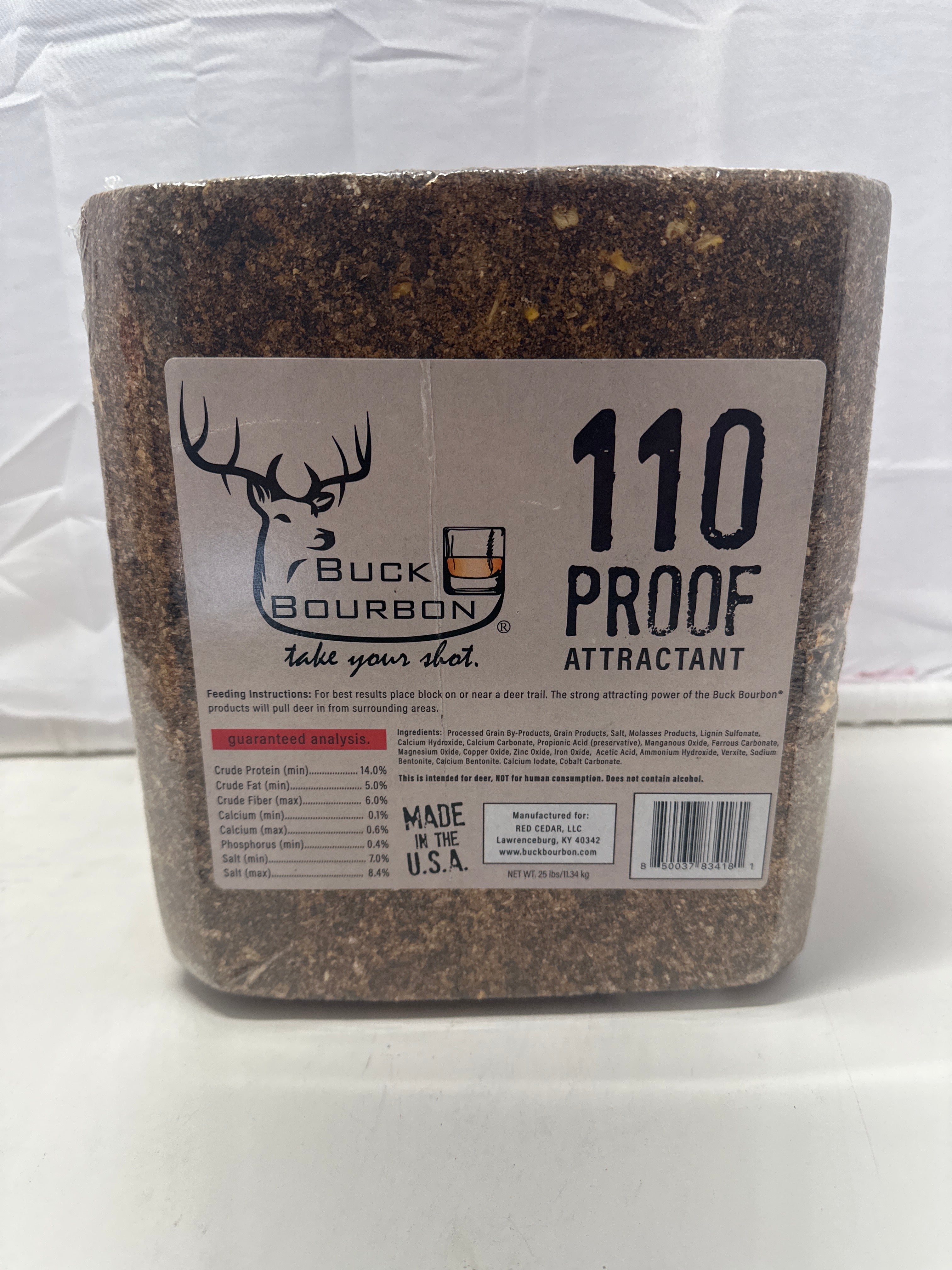 Buck Bourbon 110 Proof Deer Attractant Block – 25 lb