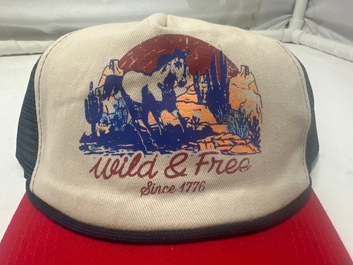 Way To Celebrate Freedom Roamer patriotic decorative trucker hat front