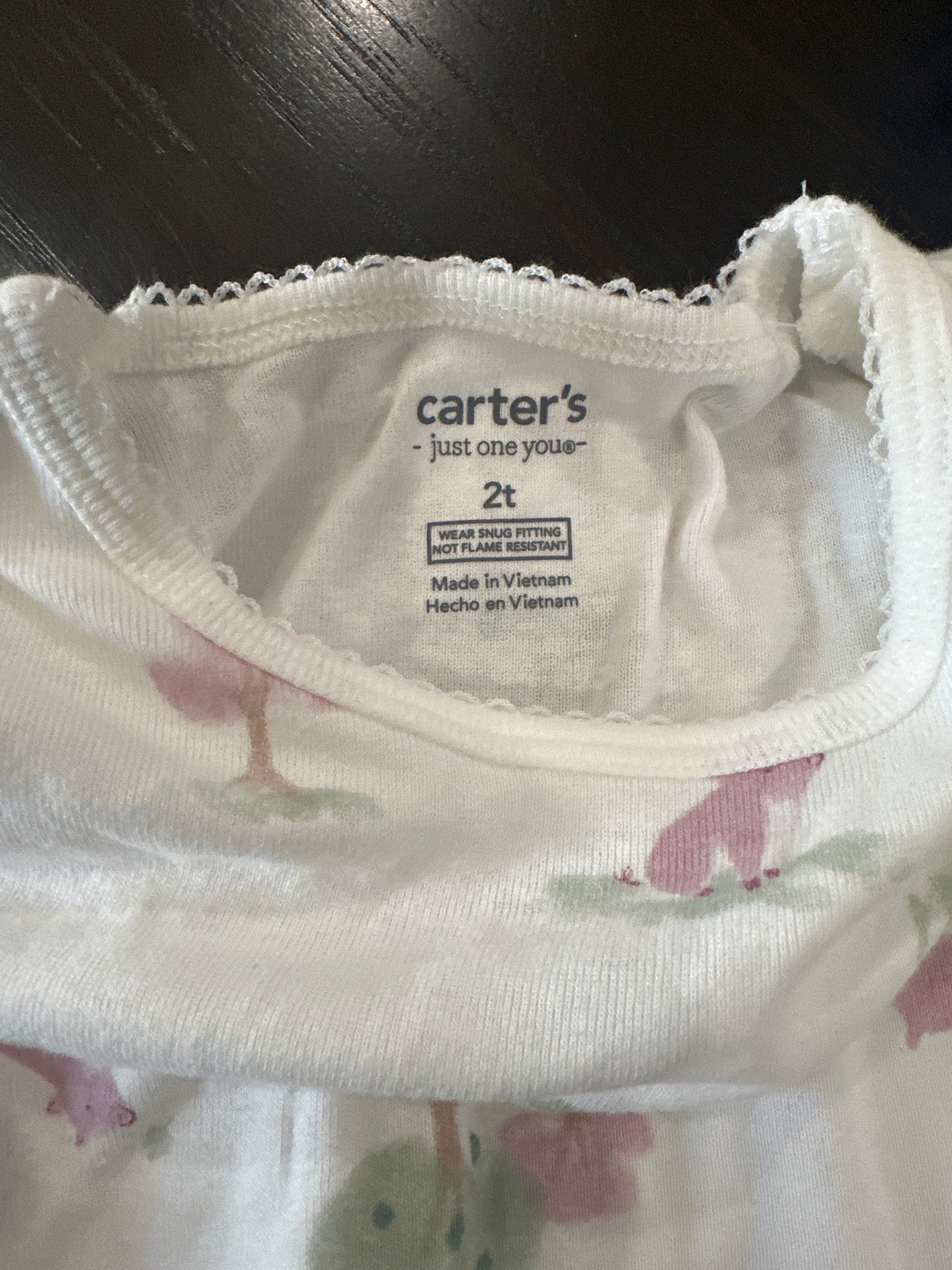 Carter’s Girls’ 4-Piece Pajama Set – Floral Print