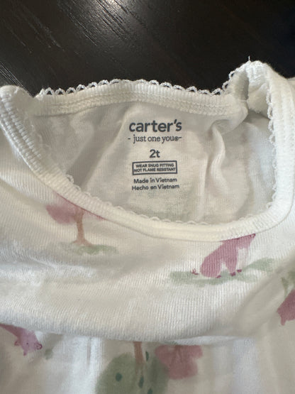 Carter’s Girls’ 4-Piece Pajama Set – Floral Print