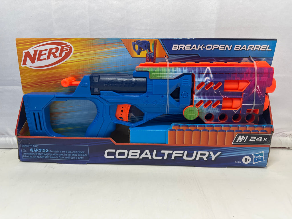 NERF Cobaltfury Break-Open Barrel Blaster with 24 Darts