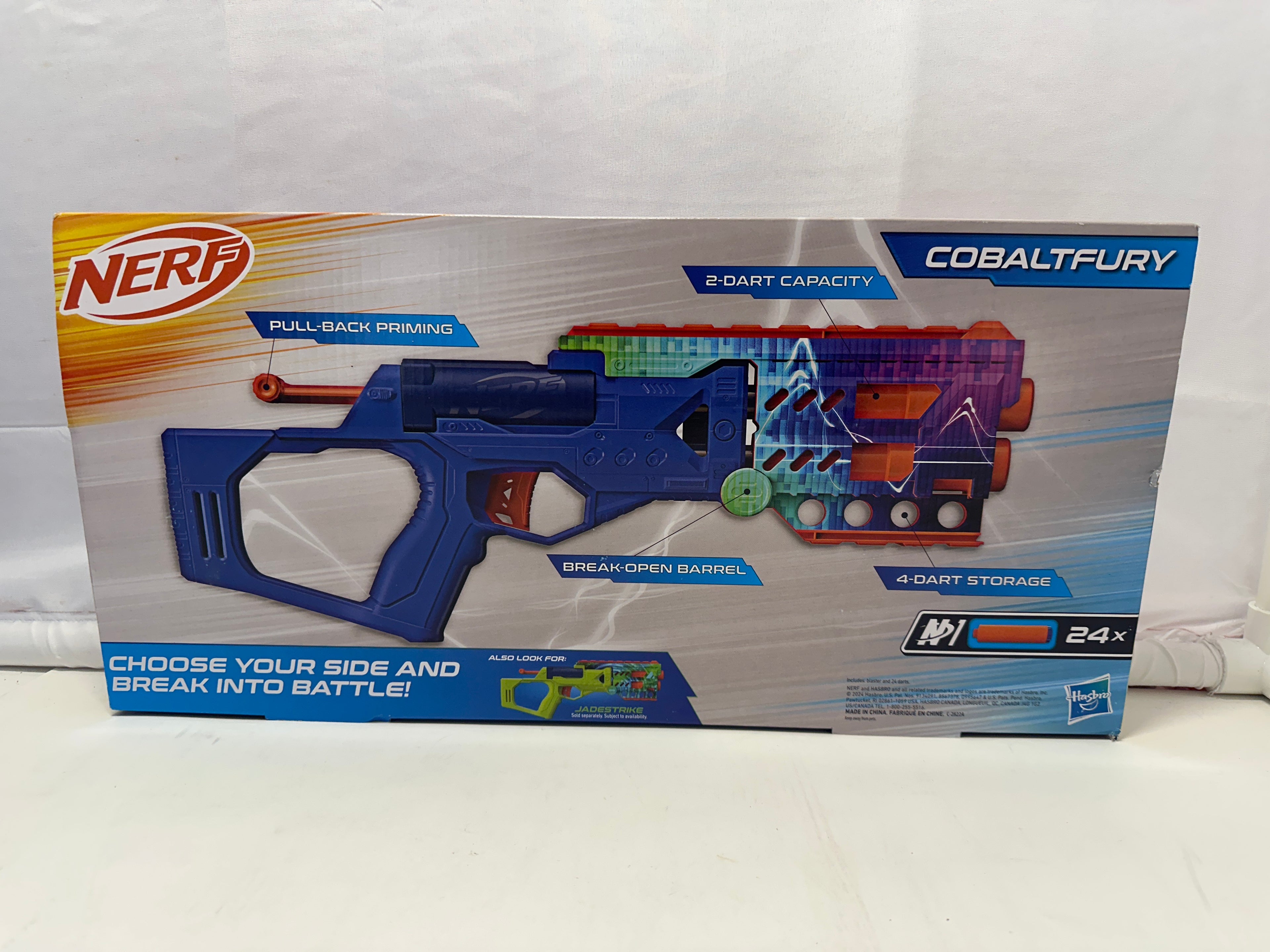 NERF Cobaltfury Break-Open Barrel Blaster with 24 Darts