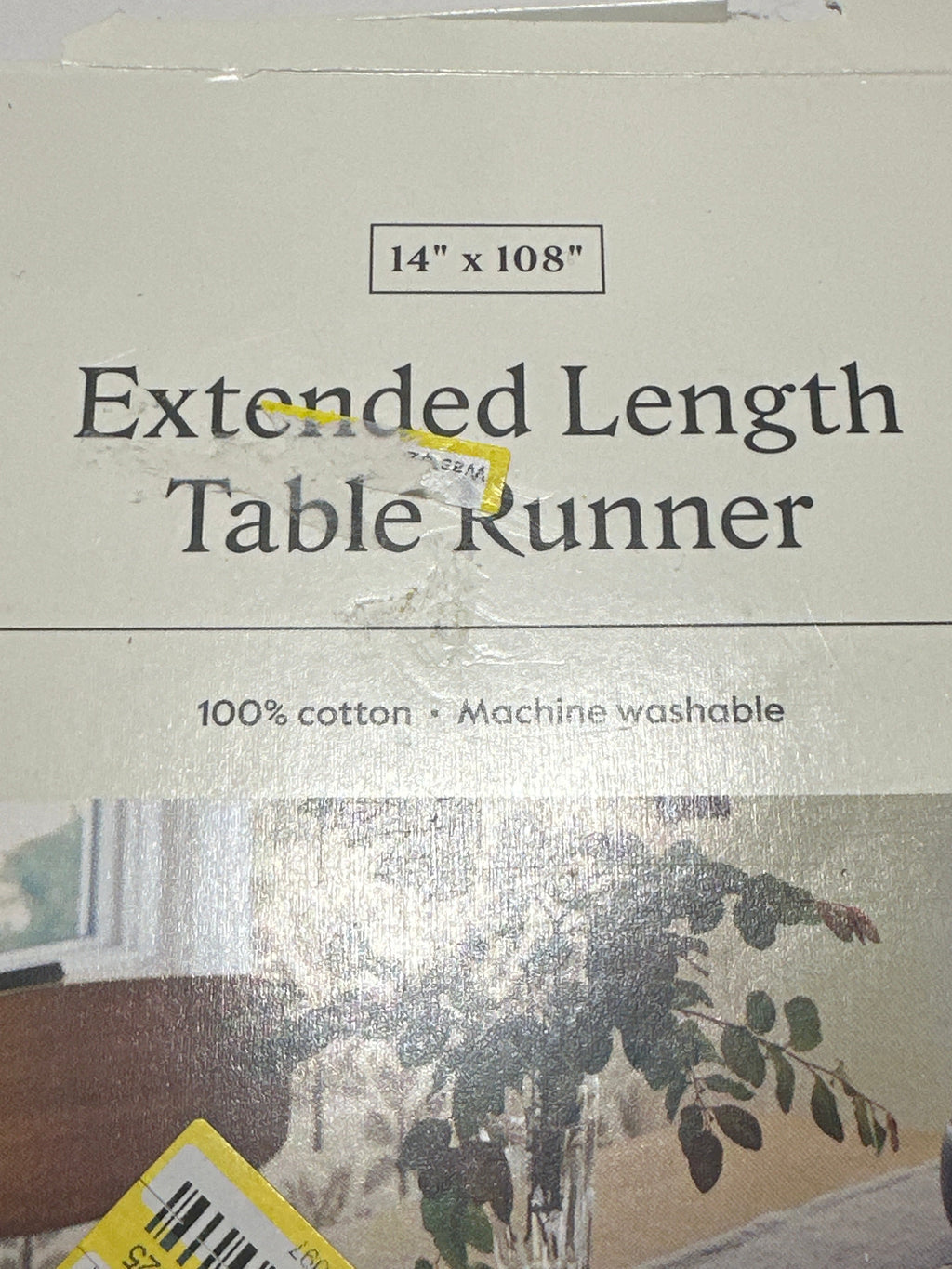 Threshold charcoal table runner packaging