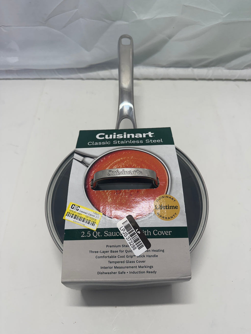 Cuisinart 2.5 Qt Stainless Steel Saucepan with Cover
