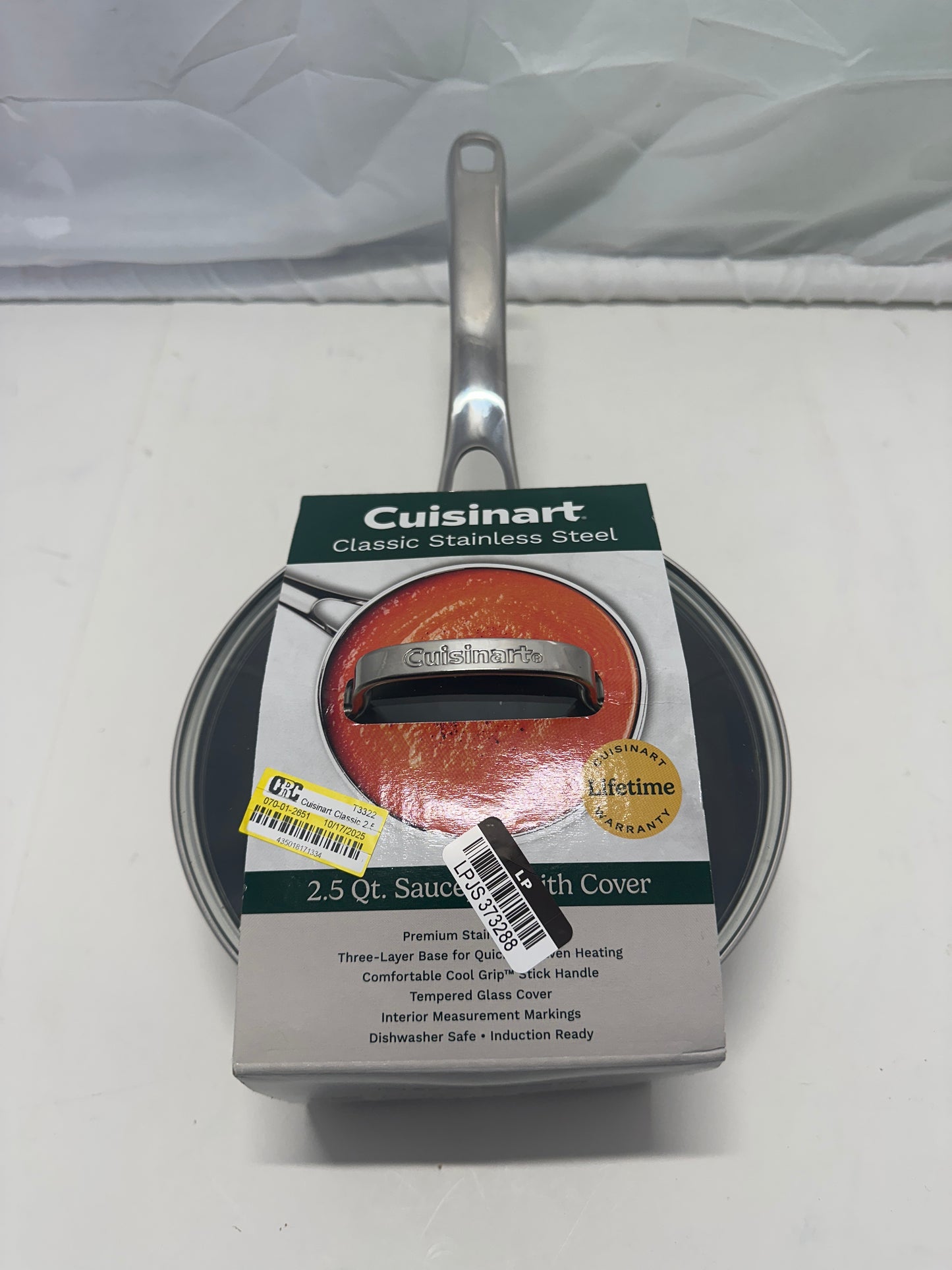 Cuisinart 2.5 Qt Stainless Steel Saucepan with Cover