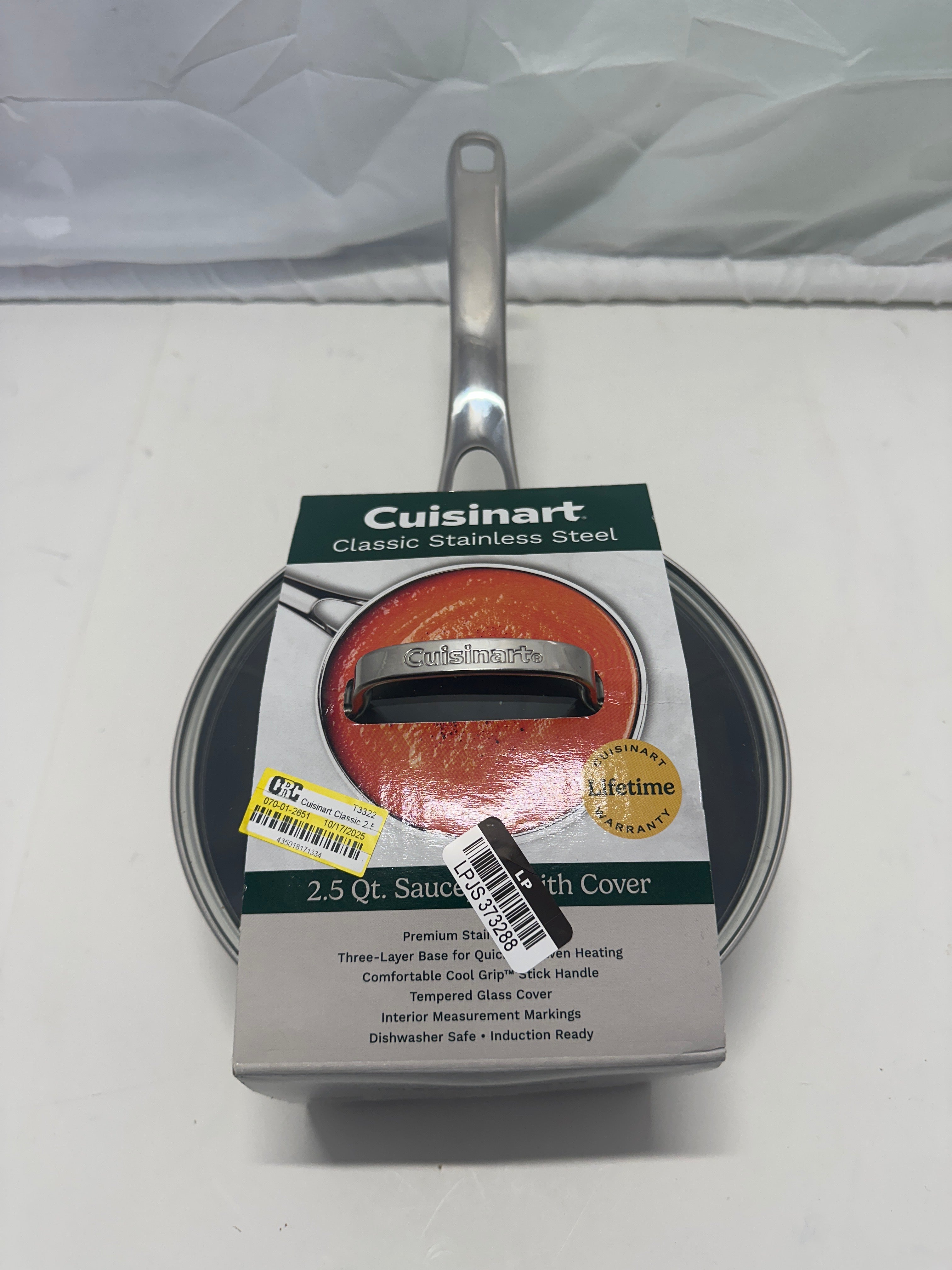 Cuisinart 2.5 Qt Stainless Steel Saucepan with Cover