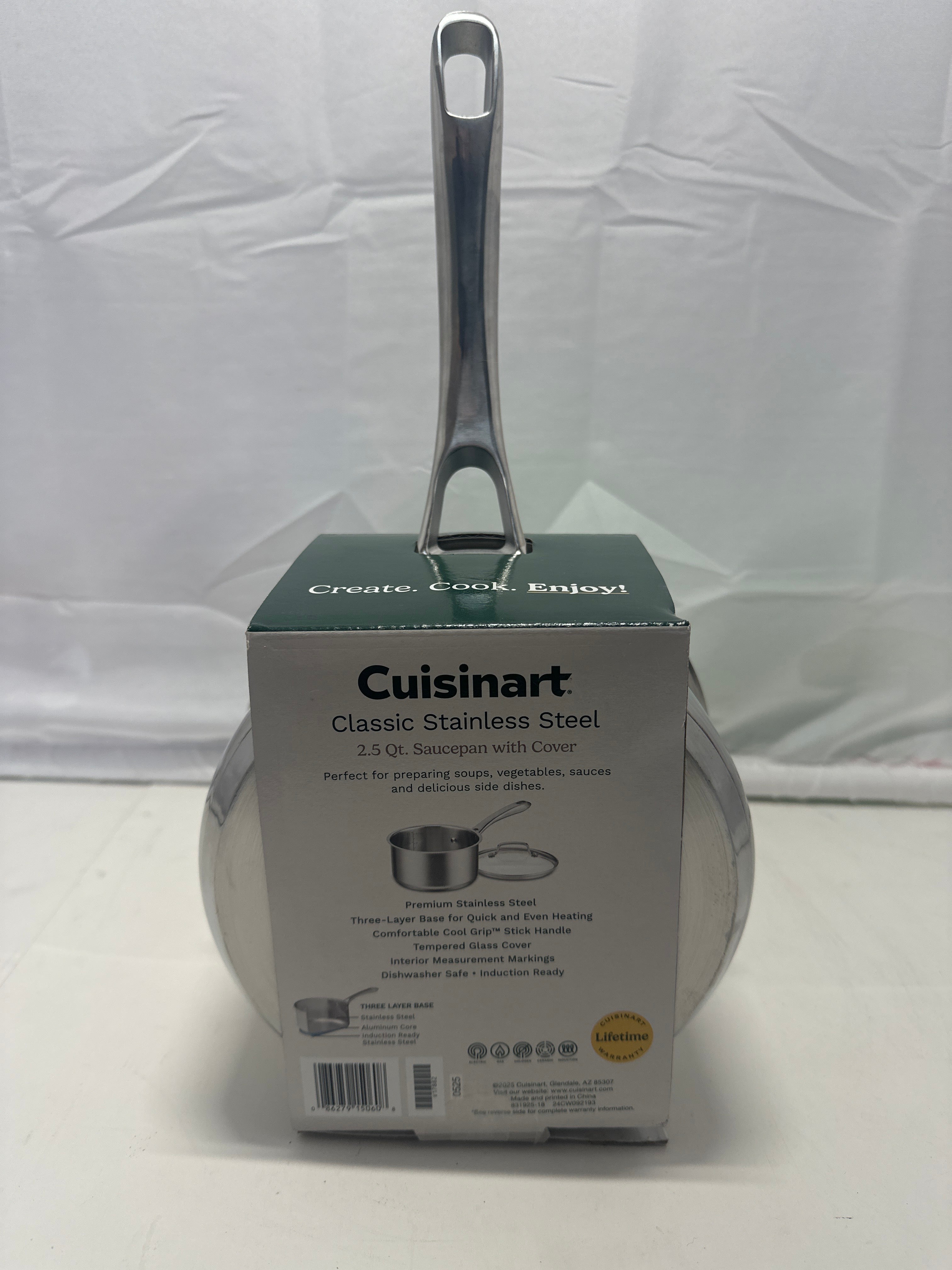 Cuisinart 2.5 Qt Stainless Steel Saucepan with Cover