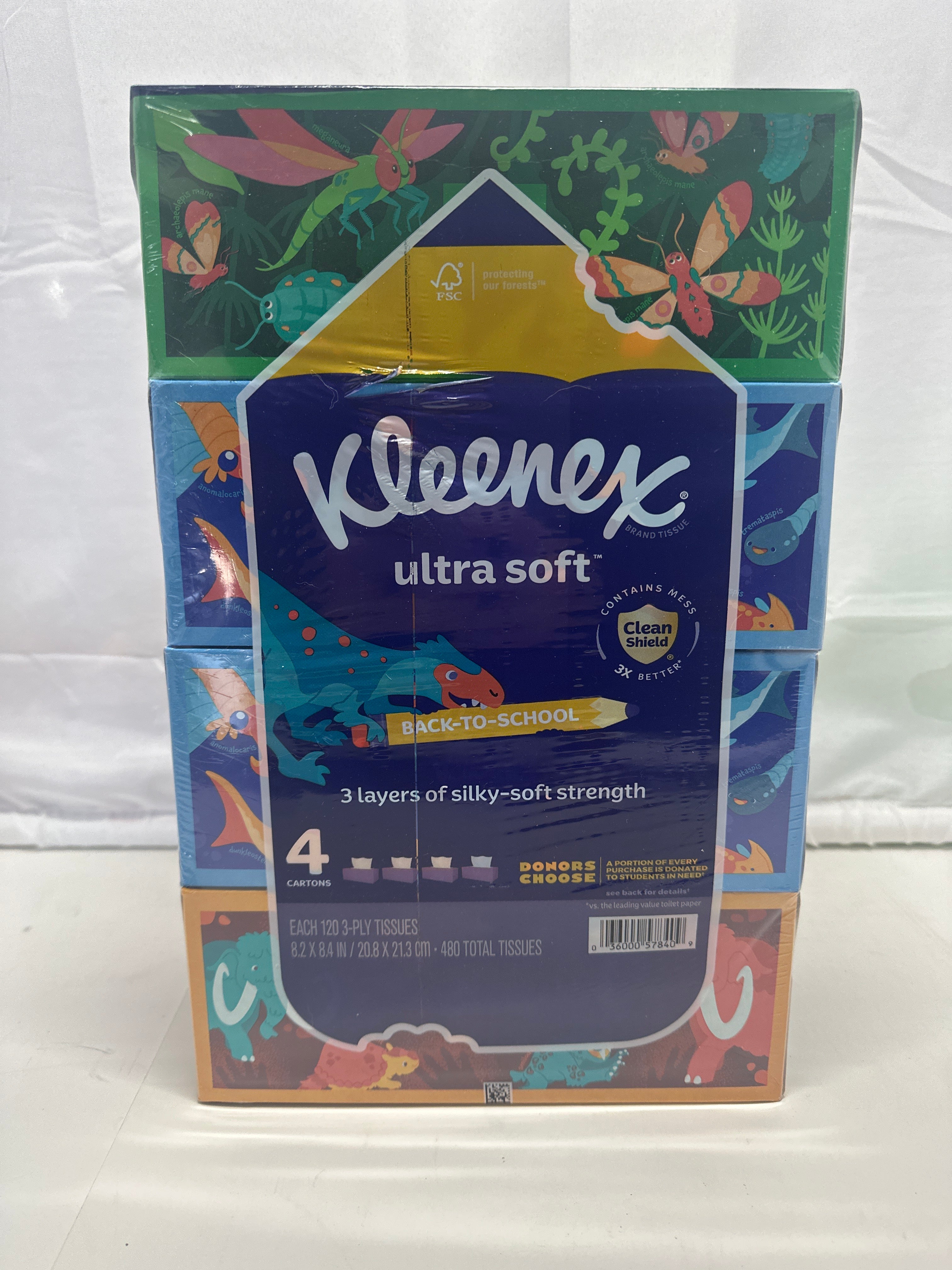 Kleenex Ultra Soft Facial Tissues – 3-Ply Soft Tissues Multipack (4 Cartons)