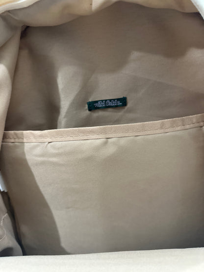 Wild Fable™ Canvas Backpack – Cream with Blue Accents