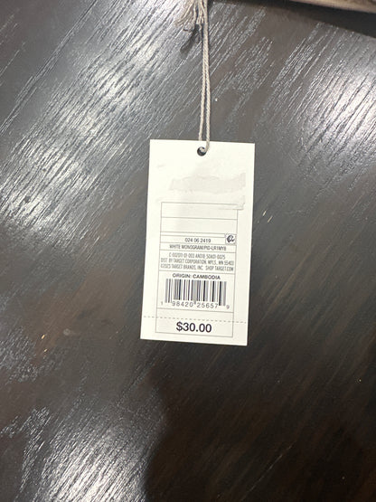 A New Day™ Monogram Tote Bag with Detachable Crossbody Strap White/Tan