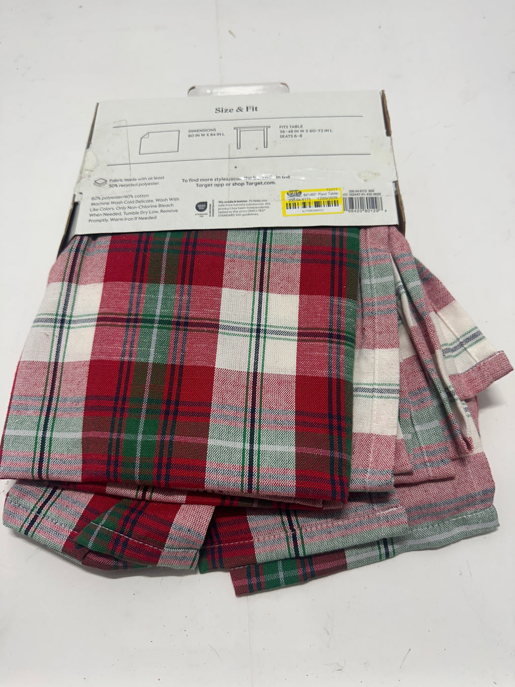 Threshold plaid tablecloth product details