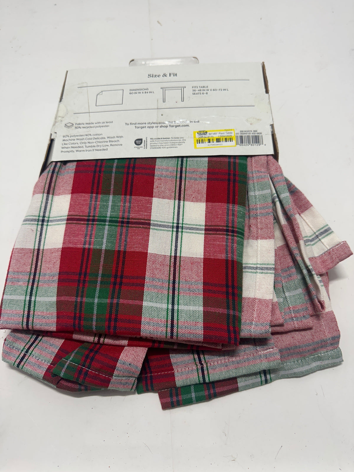Threshold plaid tablecloth product details