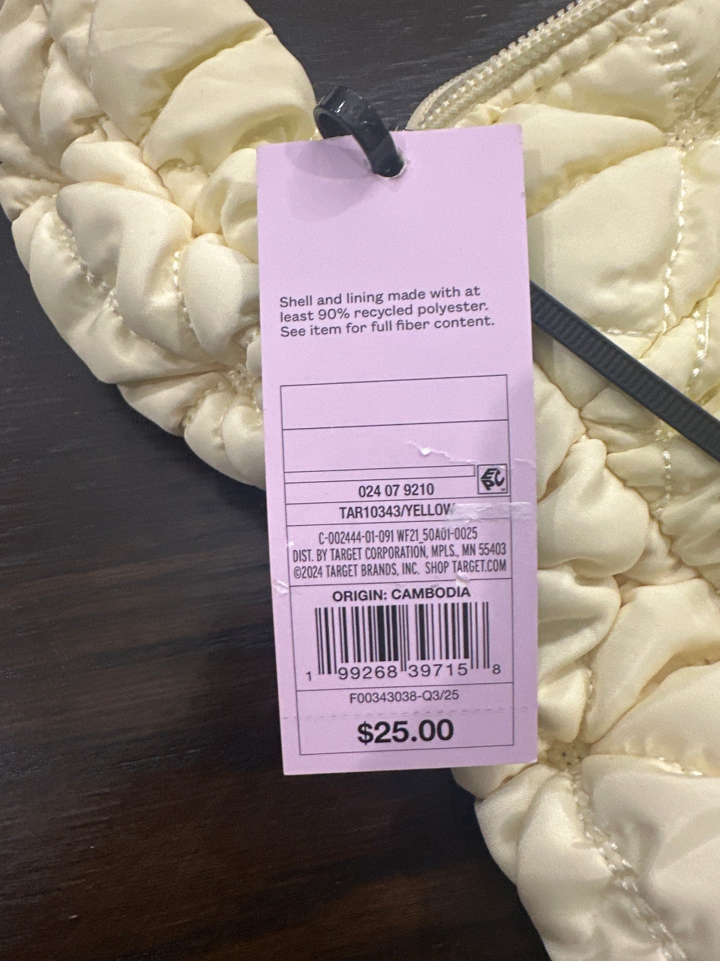 Wild Fable™ Quilted Ruched Handle Shoulder Bag – Soft Yellow