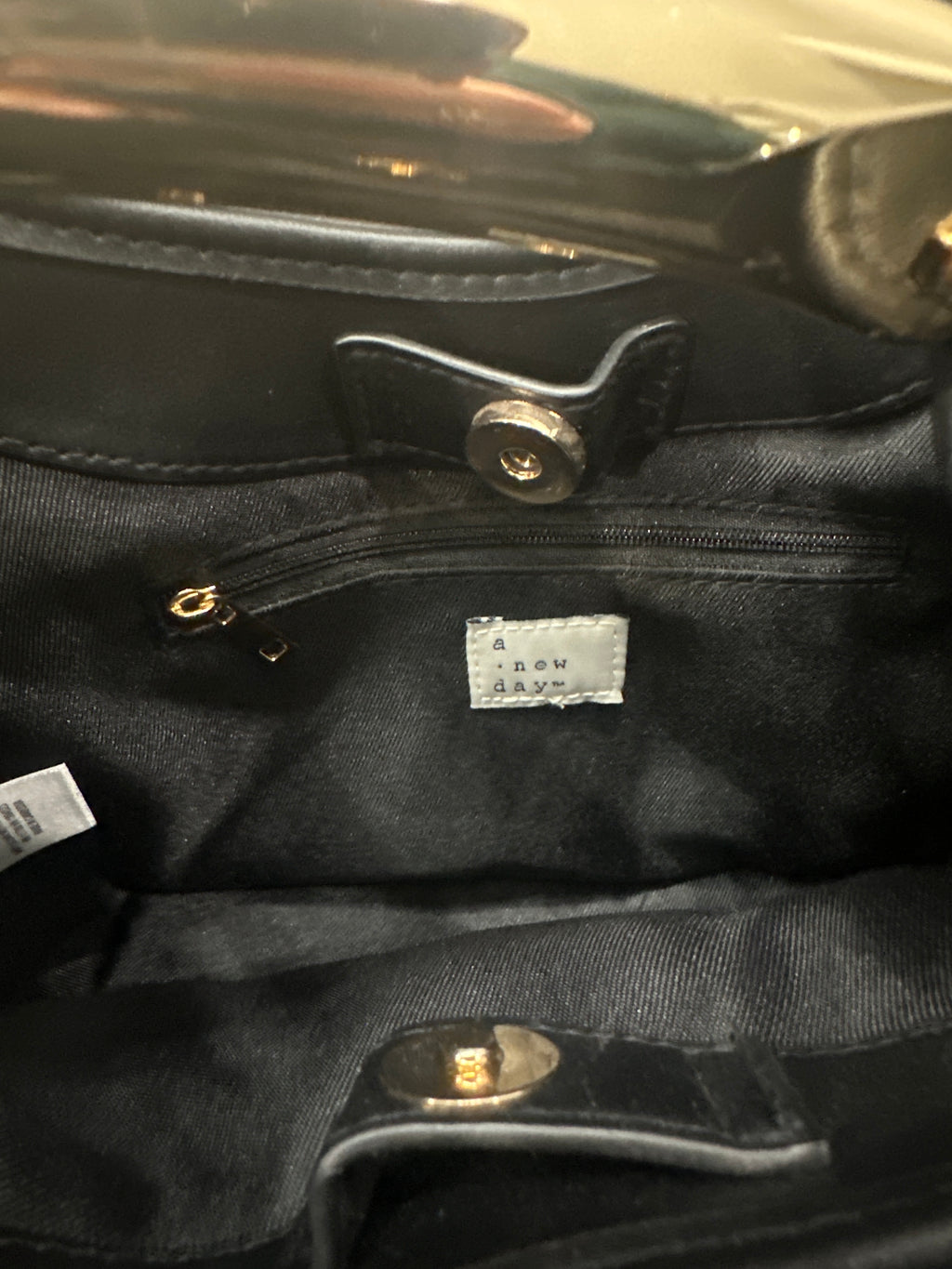 A New Day Structured Top Handle Handbag – Black