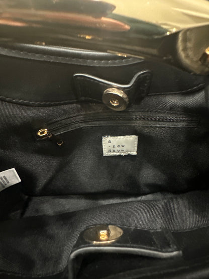 A New Day Structured Top Handle Handbag – Black